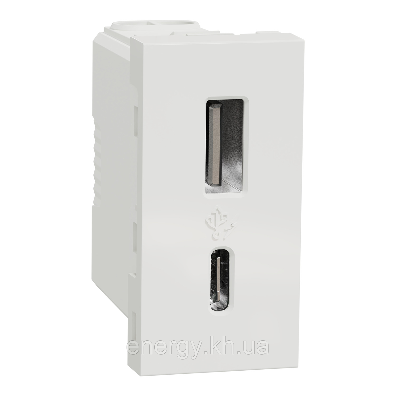 Зарядний пристрій Schneider Electric New Unica USB NU301618 1 модуль тип A+C білий
