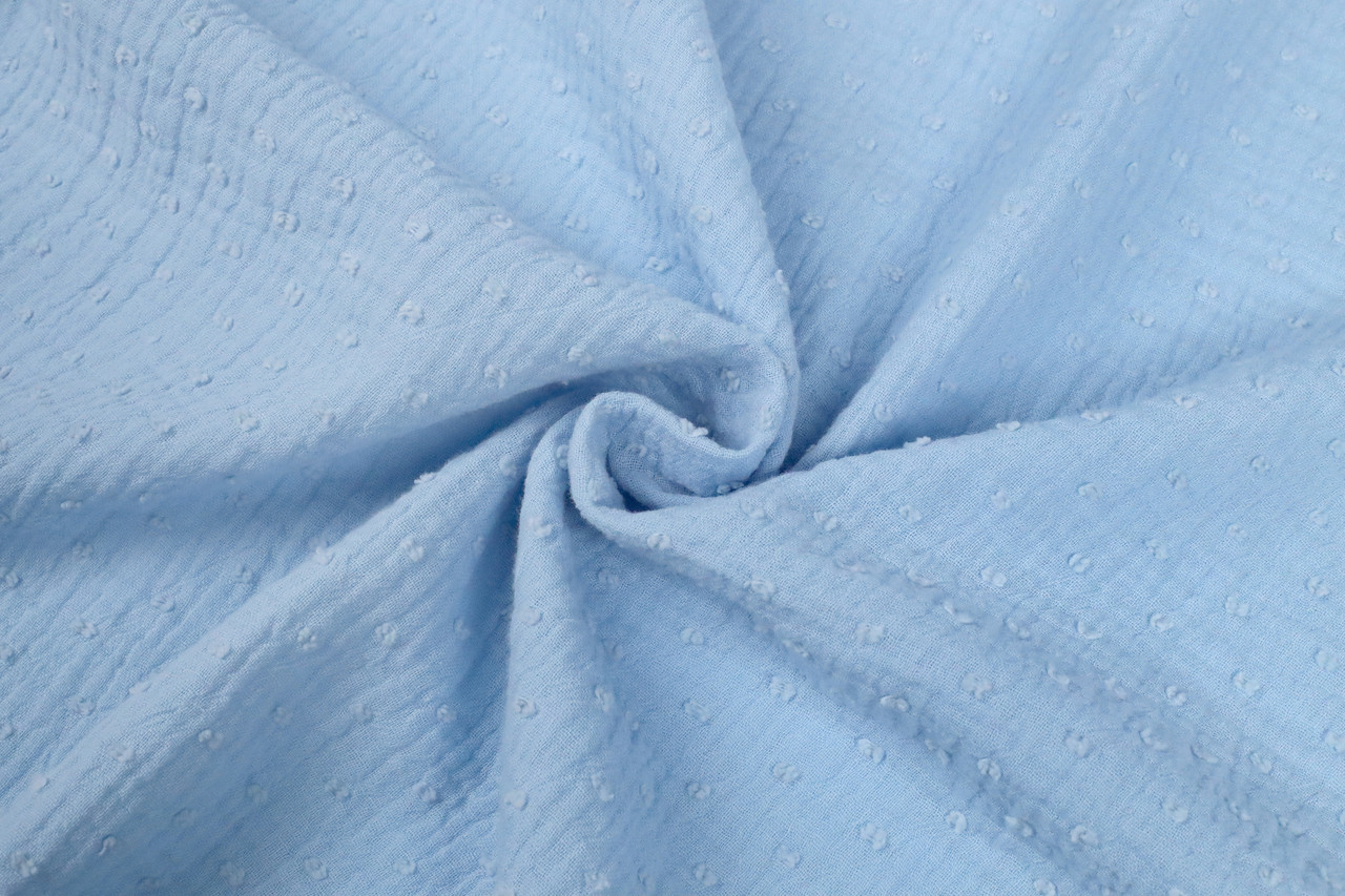 Муслін жатка МУШКИ Блакитний 135 см