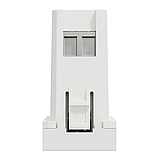 USB-коннектор 1 модуль білий Unica New NU342918, фото 5