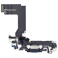 Шлейф для iPhone 13 mini з роз'ємом зарядки, з мікрофонами, чорний, Midnight, оригінал PRC