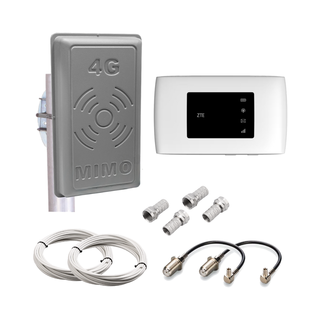 ТОП Антенний комплект 4G wifi роутер ZTE 920 + панельна антена MIMO від Rnet 2x17 Дб