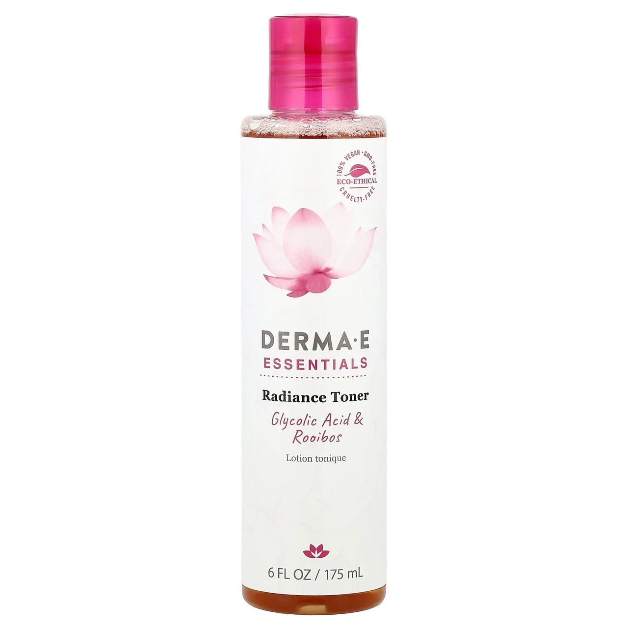 Derma E, Essentials, тоник для сияния, гликолевая кислота и ройбуш, 6 жидк. унц. (175 мл), фото 1