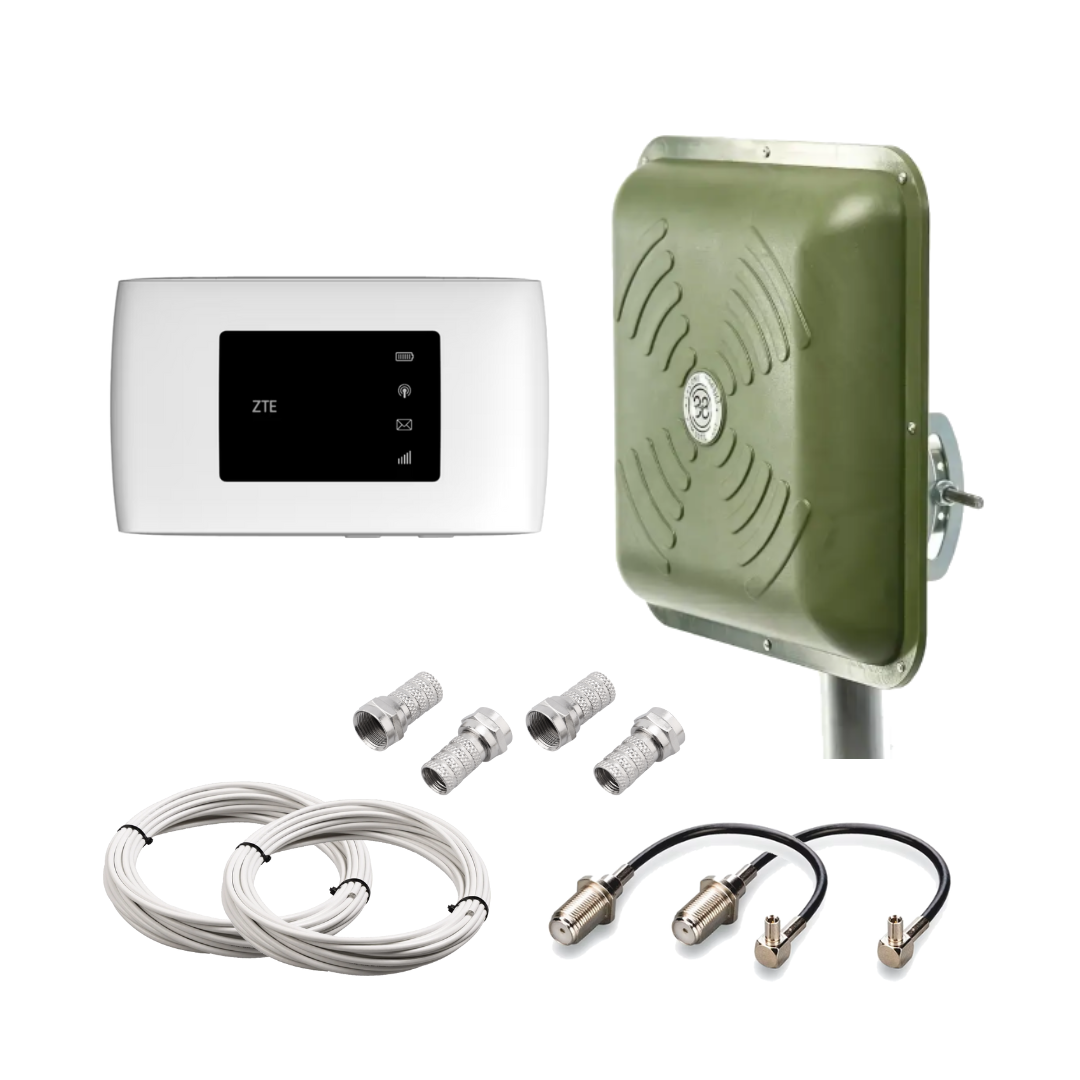 ТОП 4G wifi антенний комплект ZTE MF 920u + антена панельна ENERGY MIMO 2x15дБ 1700-2700 МГц