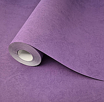Шпалери вінілові 10 × 0.53 м 95007, однотонні сиреневі для спальні, вітальні, кухні, дитячої