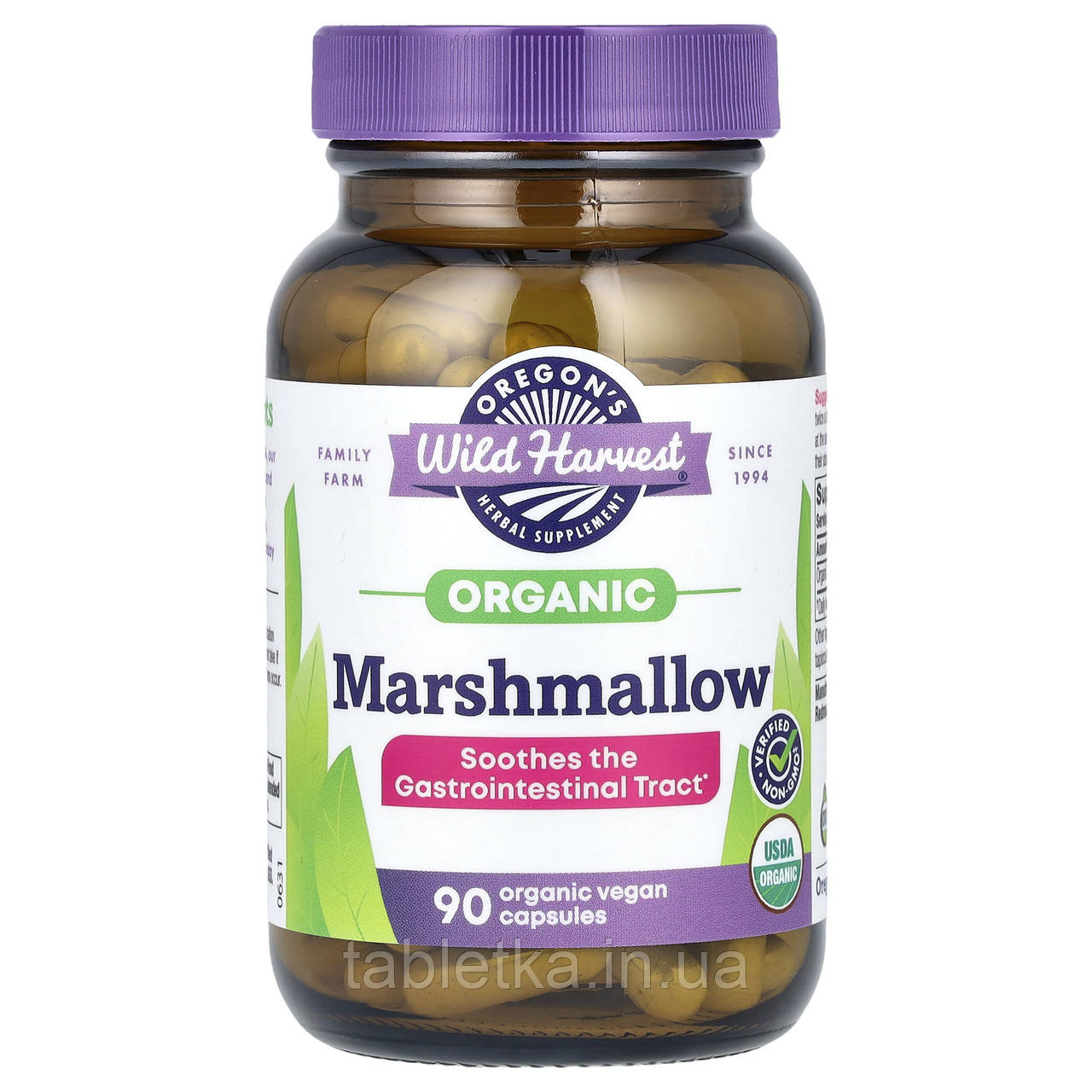 Oregon's Wild Harvest, Marshmallow, 90 Gelatin Capsules Дніпро