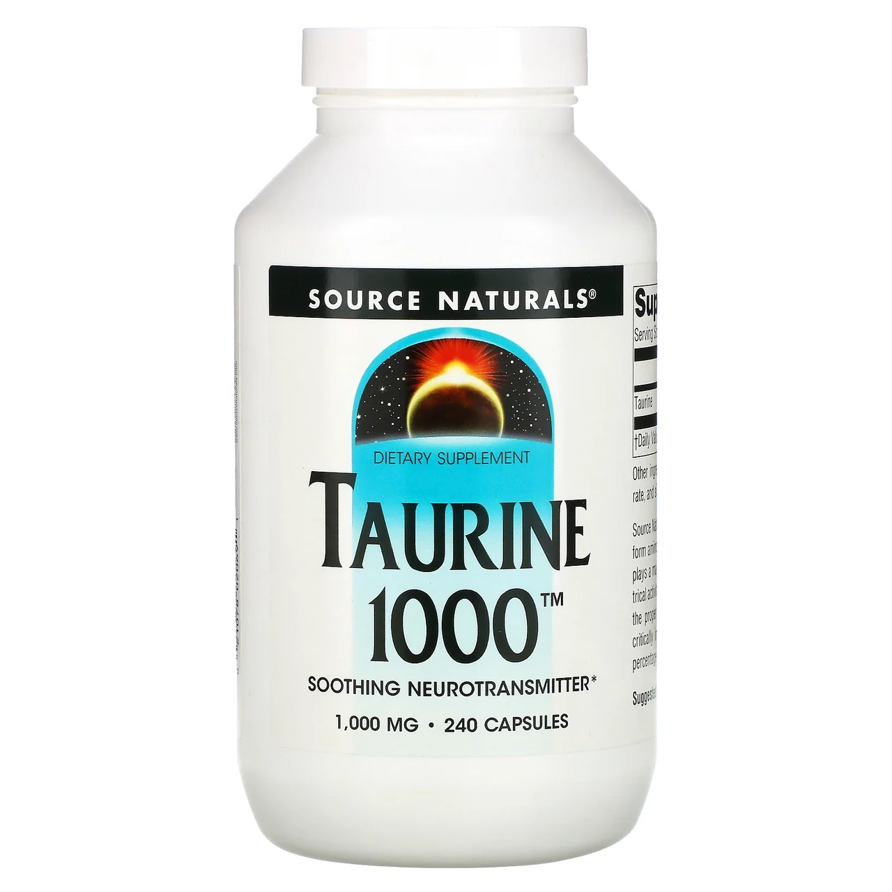 Source Naturals, Таурін, 1000 мг, 240 капсул, Київ