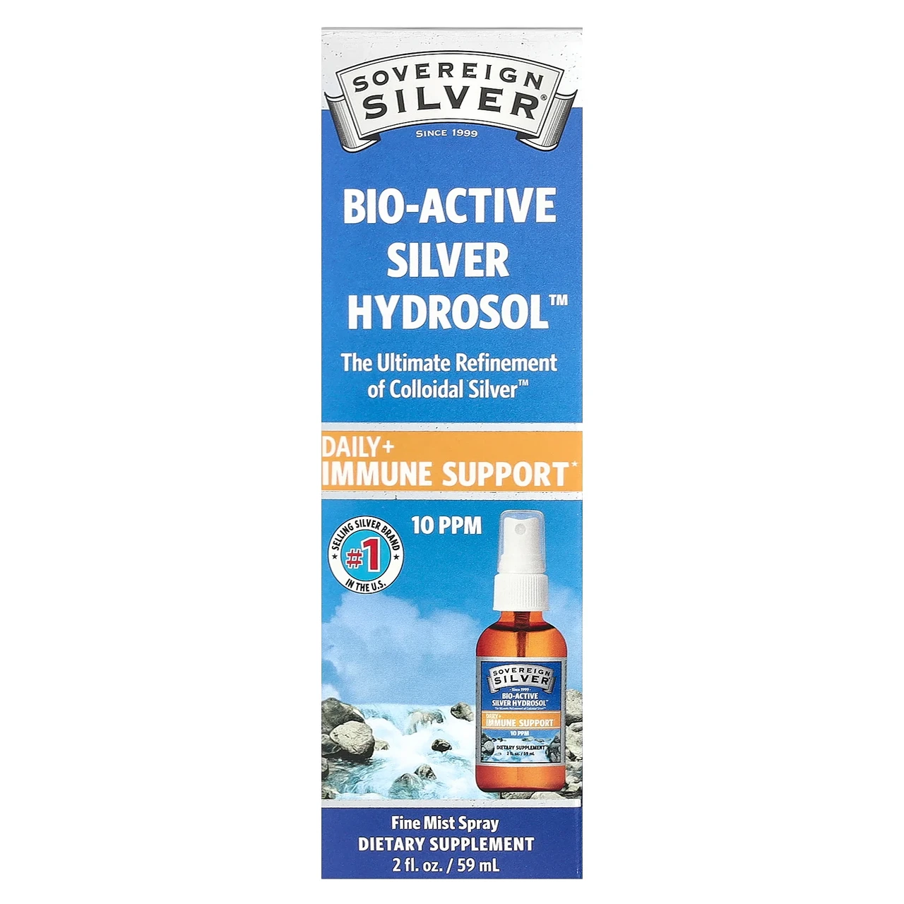 Sovereign Silver, Bio-Active Silver Hydrosol, дрібнодисперсний аерозоль, 10 част./млн, 59 мл (2 рідин та си., Київ