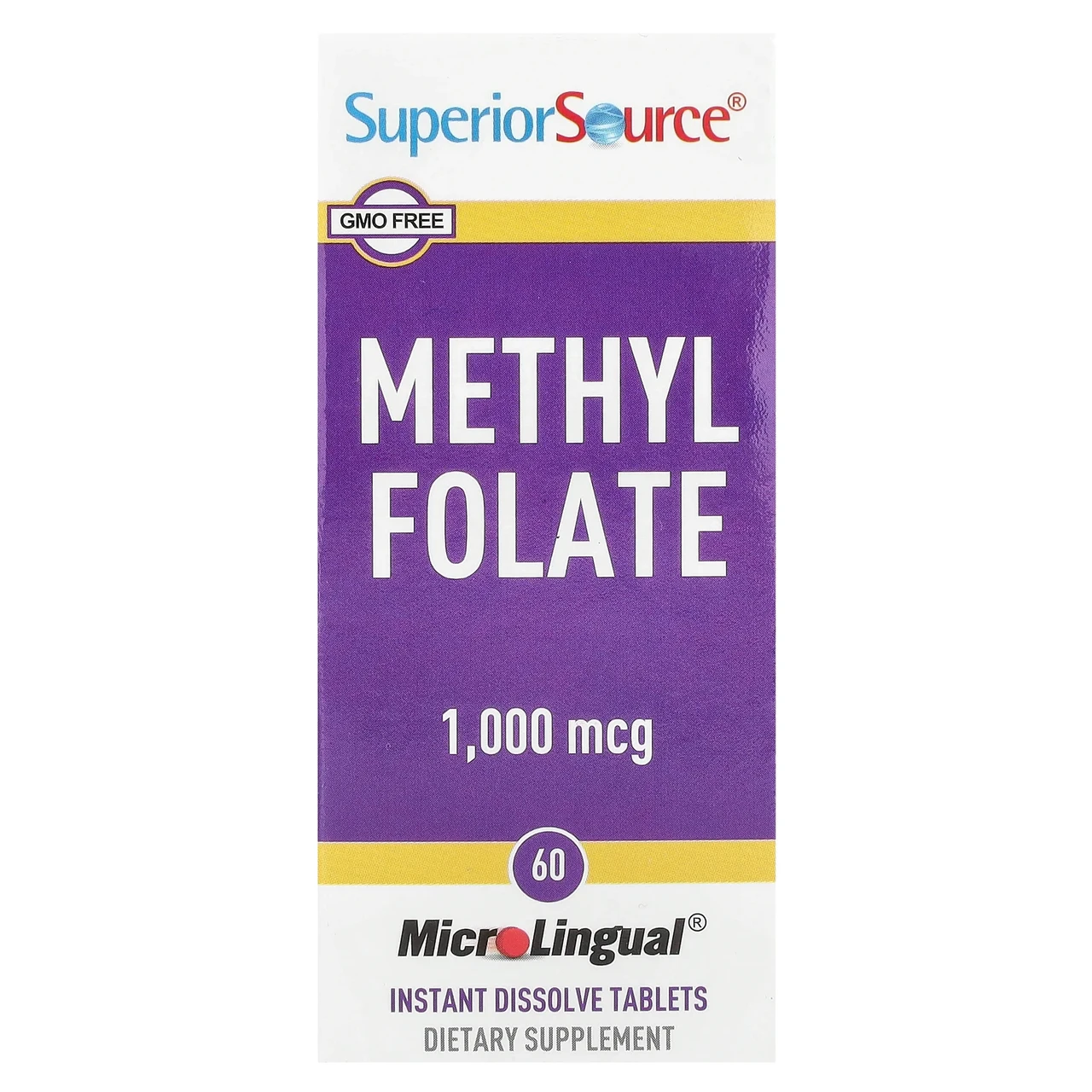 Superior Source, метилфолат, 1000 мкг, 60 SPS-90250 таблеток, Київ