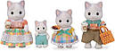 Sylvanian Families Сім'я Котів кольору лате Calico Critters CC2161, фото 3