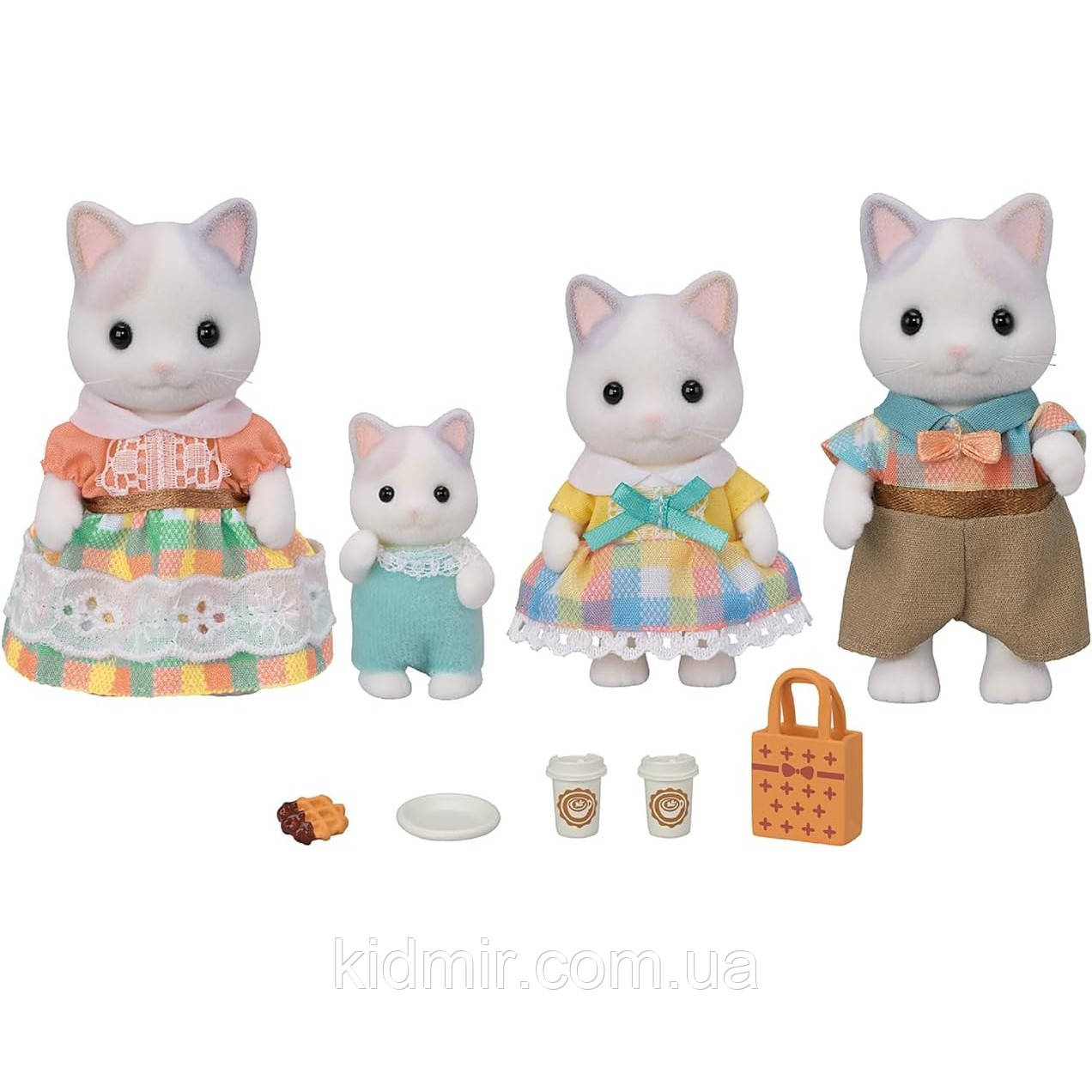 Sylvanian Families Сім'я Котів кольору лате Calico Critters CC2161