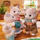 Sylvanian Families Сім'я Котів кольору лате Calico Critters CC2161, фото 9