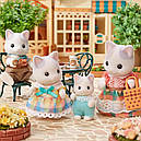 Sylvanian Families Сім'я Котів кольору лате Calico Critters CC2161, фото 7