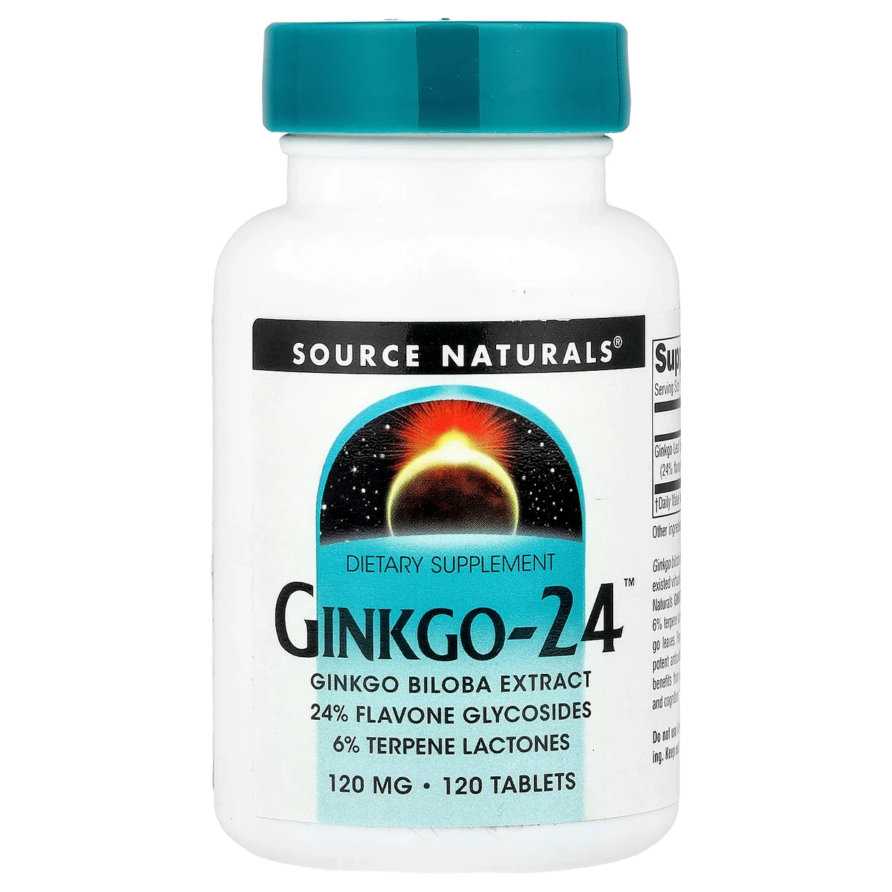 Source Naturals, Ginkgo-24, гинкго билоба,120 мг, 120 таблеток, Київ, фото 1