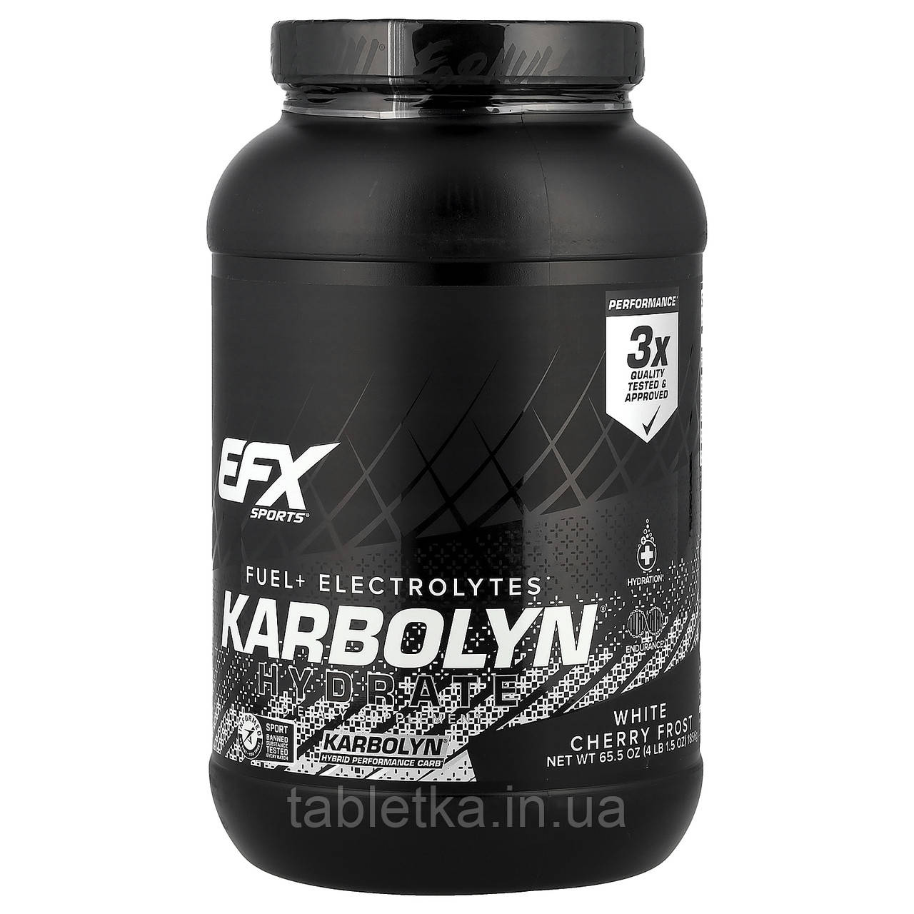 EFX Sports, Karbolyn Hydrate, White Cherry Frost, 4 фунти 1,5 унції Дніпро