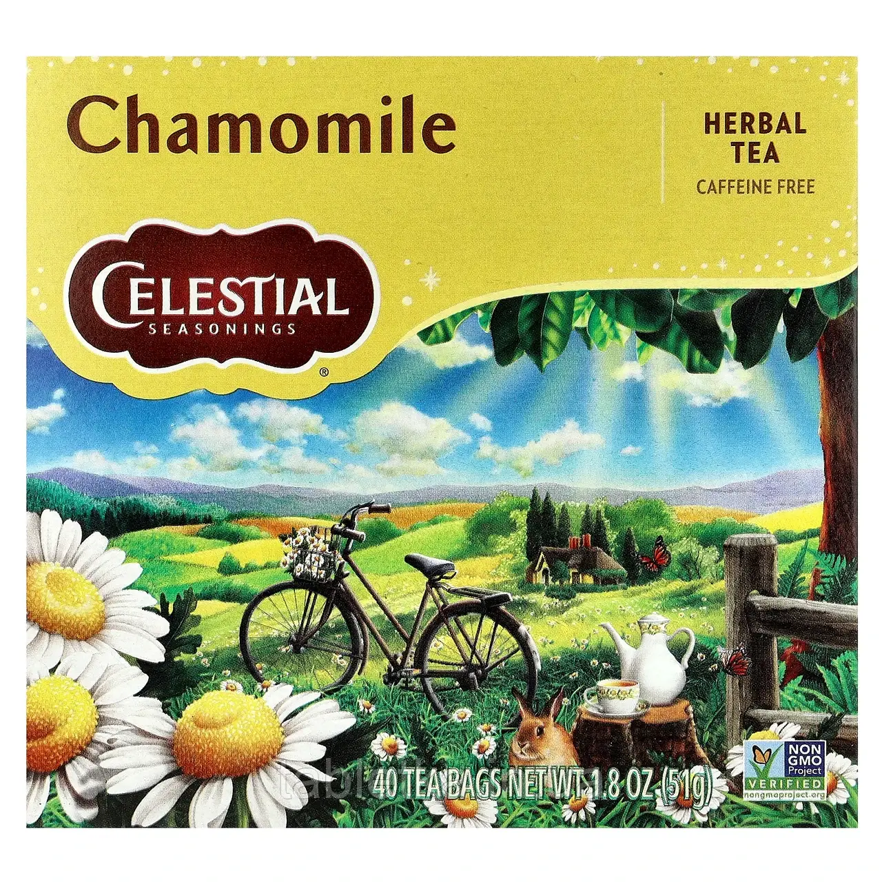 Celestial Seasonings, трав'яний чай, ромашка, без кофеїну, 40 чайних пакетиків по 51 г (1,8 унції) Дніпро