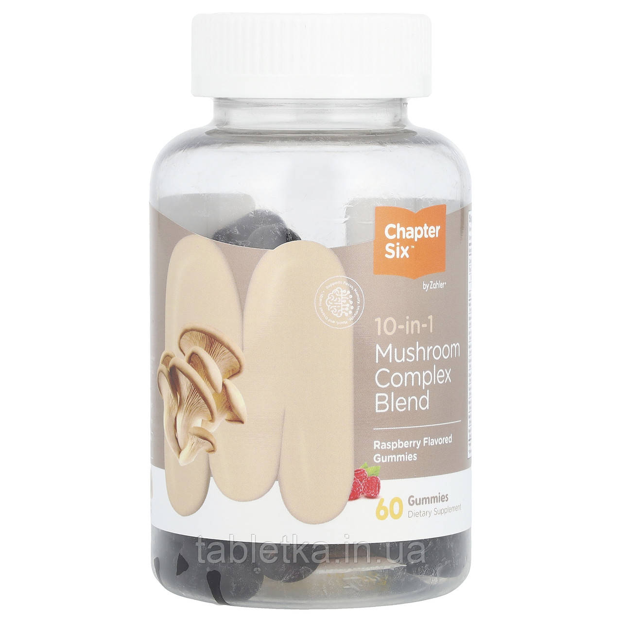 Chapter Six, 10-in-1 Mushroom Complex Blend Gummies, Raspberry, 60 Gummies