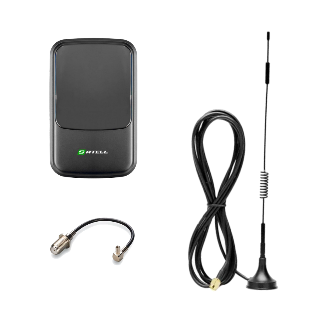 4G автомобільний комплект WiFi роутер Satell F3000 Black + автомобільна антена 9 Дб