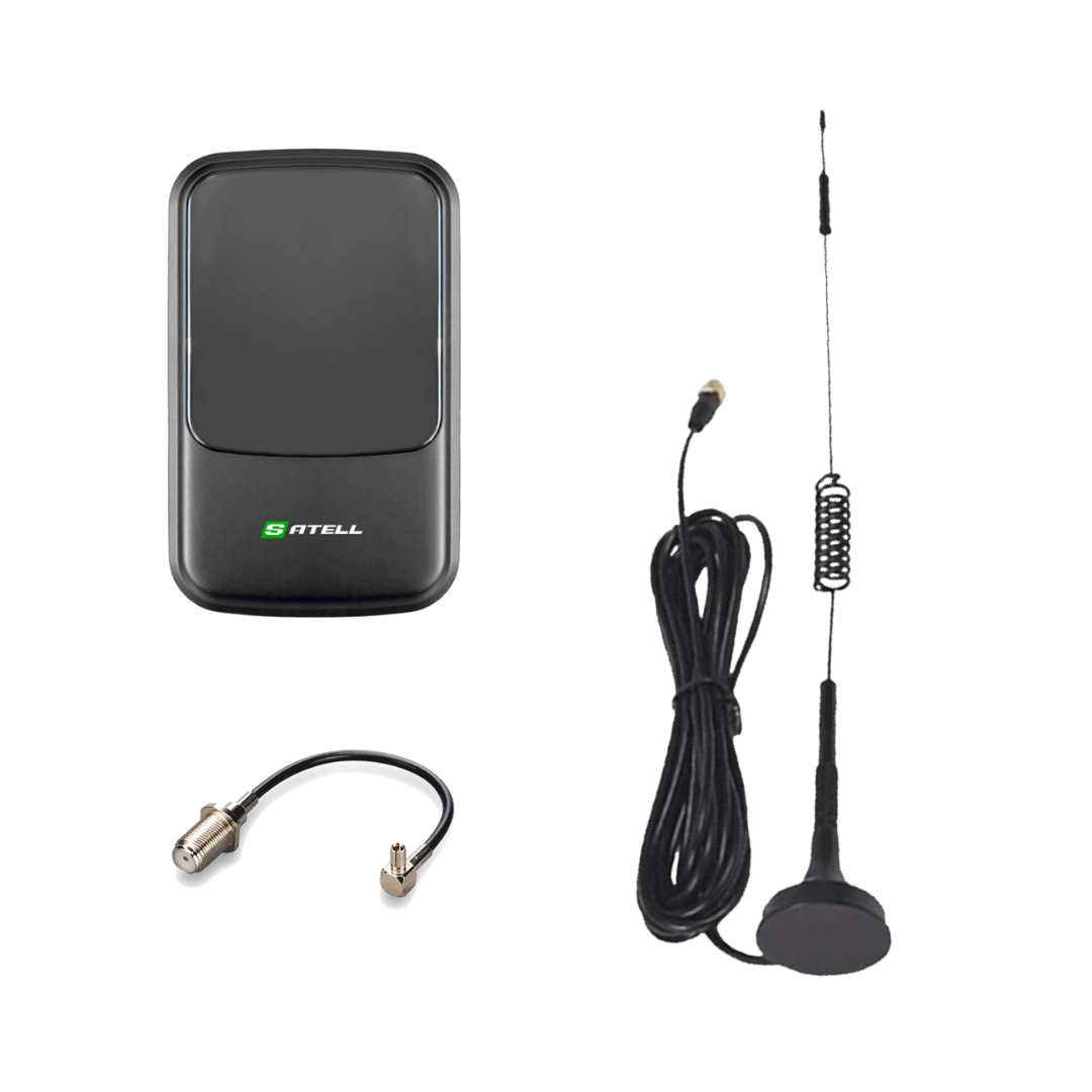 4G авто комплект WiFi роутер Satell F3000 Black + автомобільна антена 7 Дб
