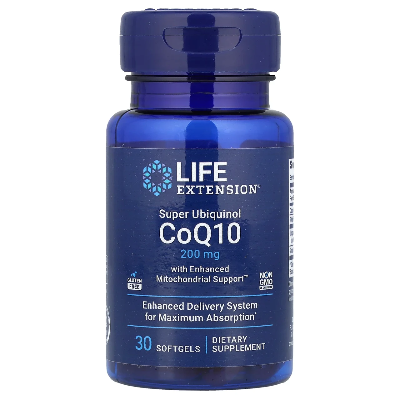 Life Extension, Super Ubiquinol CoQ10 з удосконаленою підтримкою мітохондрій, 200 мг, 30 гелевих капсул, Київ, фото 1