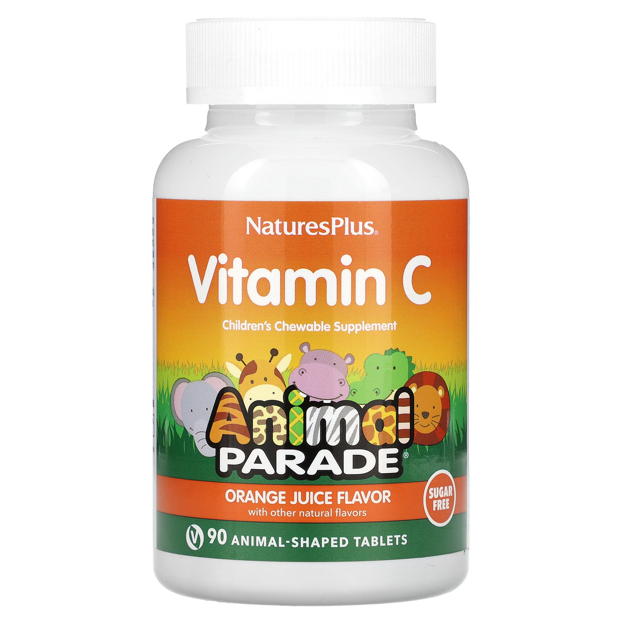Nature's Plus, Source of Life, Animal Parade, вітамін C, жувальна добавка без цукру для дітей, смак, Київ