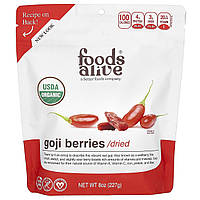 Foods Alive, Органічні ягоди годжі, сушені, 227 г (8 унцій)