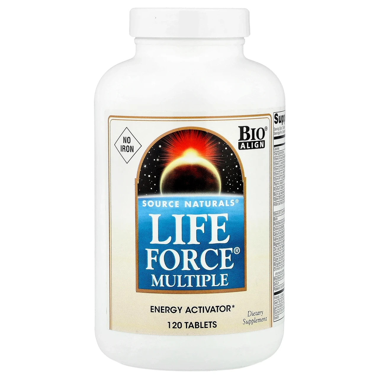 Source Naturals, Мультилітаміни Life Force, без заліза, 120 таблеток, Київ, фото 1