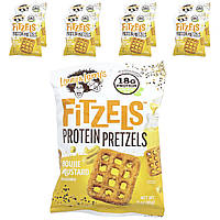 Lenny&Larry's, FitzelsTM, протеїнові кренделі з гірчицею Бужі, 8 пакетиків по 85 г (3 унції)