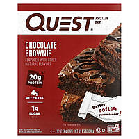 Quest Nutrition, Протеїновий батончик, шоколадний брауні, 4 батончики, 60 г (2,12 унції) Дніпро