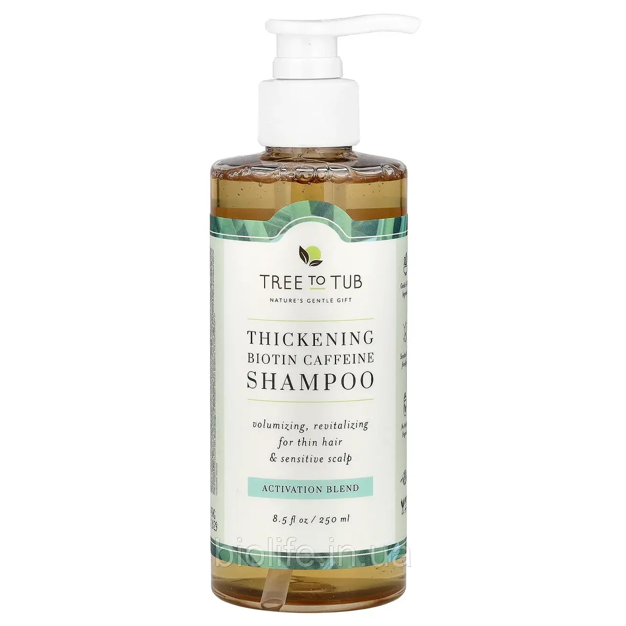 Tree To Tub, Soapberry для волосся, шампунь для тонкого волосся з активувальним біотином, евкаліптом і чайним оригінал, фото 1