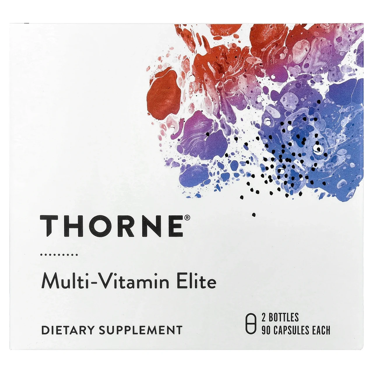 Thorne Research, Multi-Vitamin Elite, мультивітаміни для прийому вранці і ввечері, 2 флакони по 90 капсул, Київ