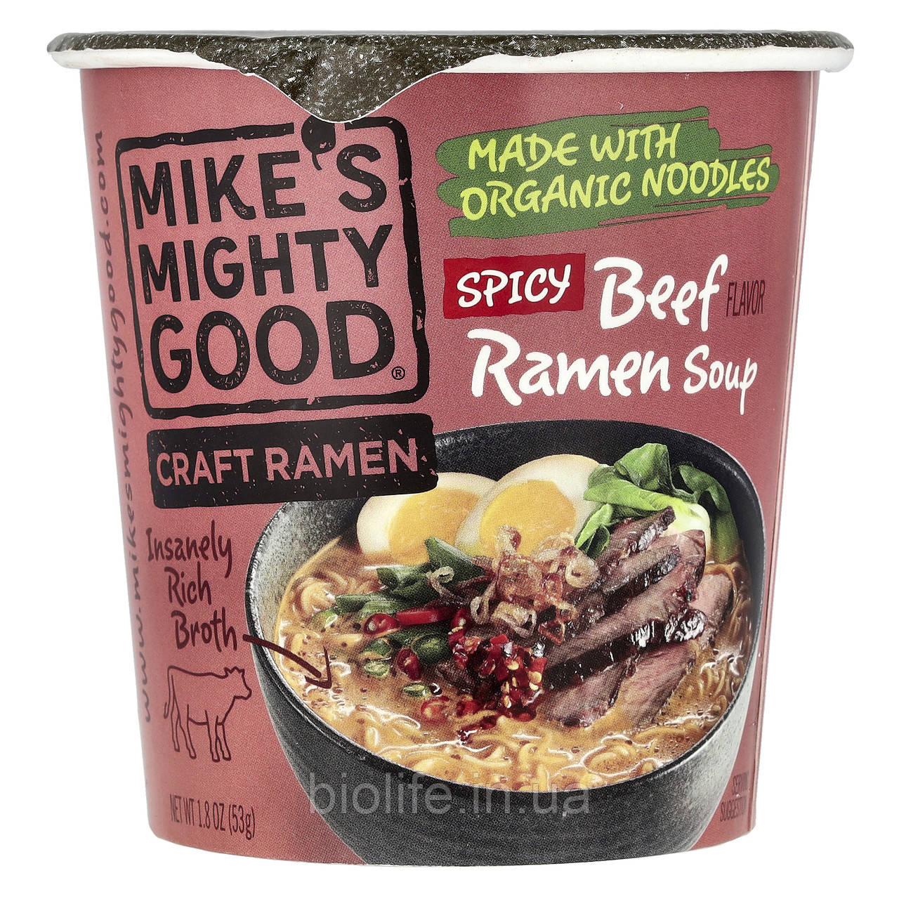 Mike's Mighty Good, Craft Ramen, Рамен-суп з гострим огойдевим смаком, 1,8 унції (53 г) оригінал, фото 1