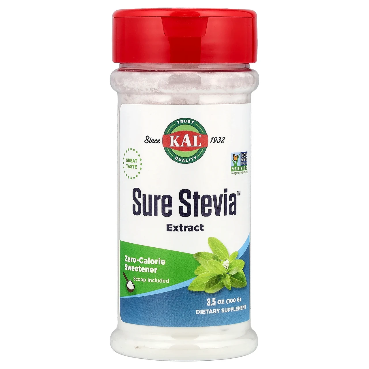 KAL, Натуральний екстракт Sure Stevia, 100 г (3,5 унції), Київ