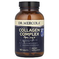 Dr. Mercola, Collagen Complex, тип I, II та III, 90 таблеток в Україні оригінал