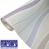 Шпалери вінілові 10.5 × 0.53 м Marburg 53919, хвилі, бежево-фіолетові для вітальні, спальні, коридору, фото 2