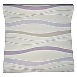 Шпалери вінілові 10.5 × 0.53 м Marburg 53919, хвилі, бежево-фіолетові для вітальні, спальні, коридору, фото 3