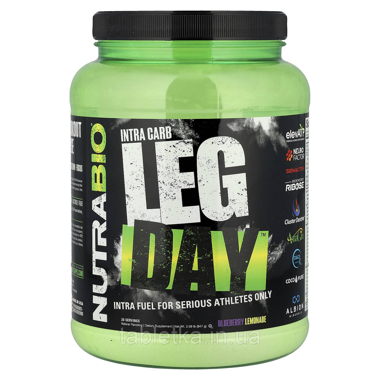 Nutrabio Labs, Intra Carb Leg Day, чорничний лимонад, 947 г (2,09 фунта) Дніпро