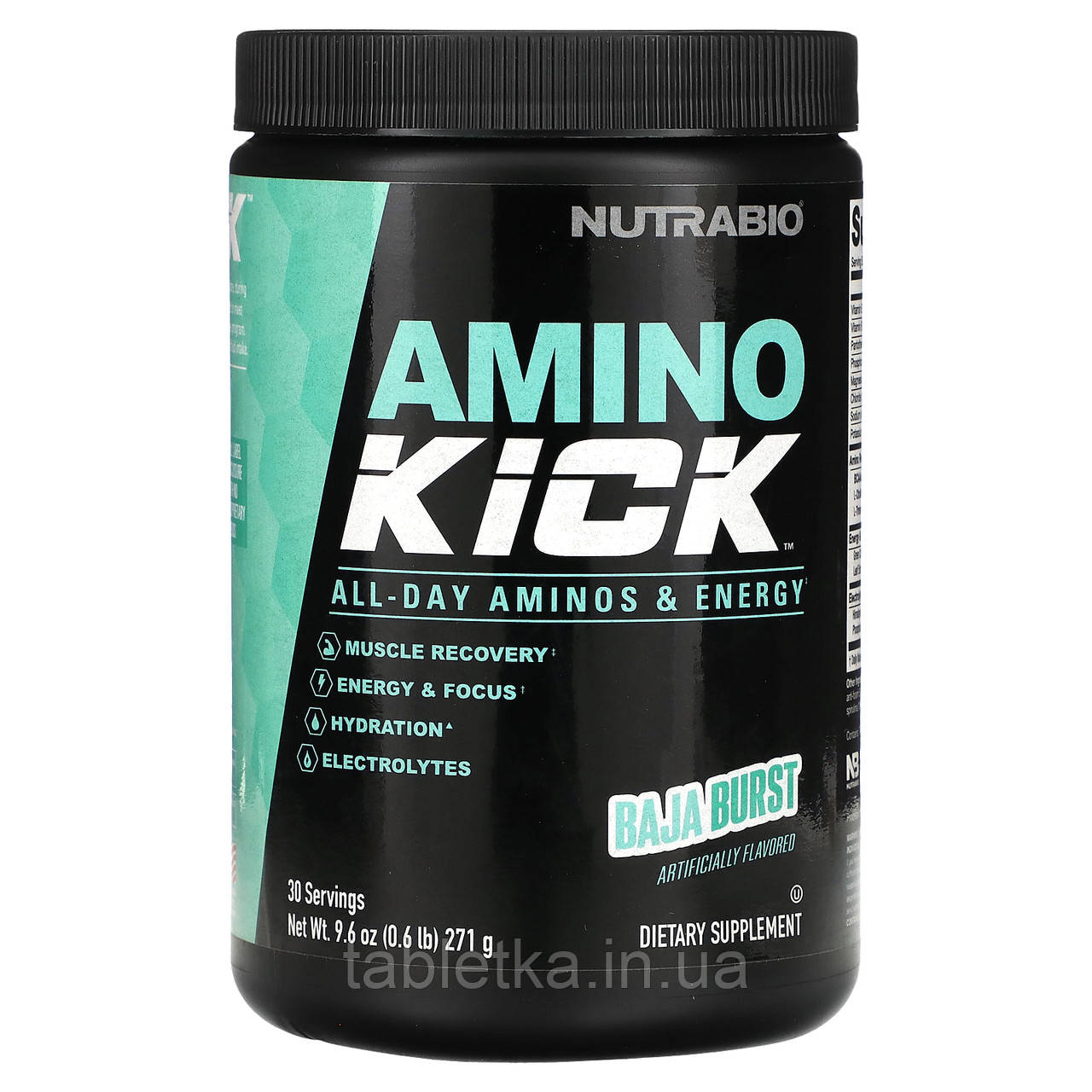 Nutrabio Labs, Amino Kick, Baja Burst, 271 г (0,6 фунта) Дніпр