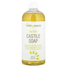 Mild By Nature, Tea Tree Castile Soap, 34 fl oz (1005 ml), Київ