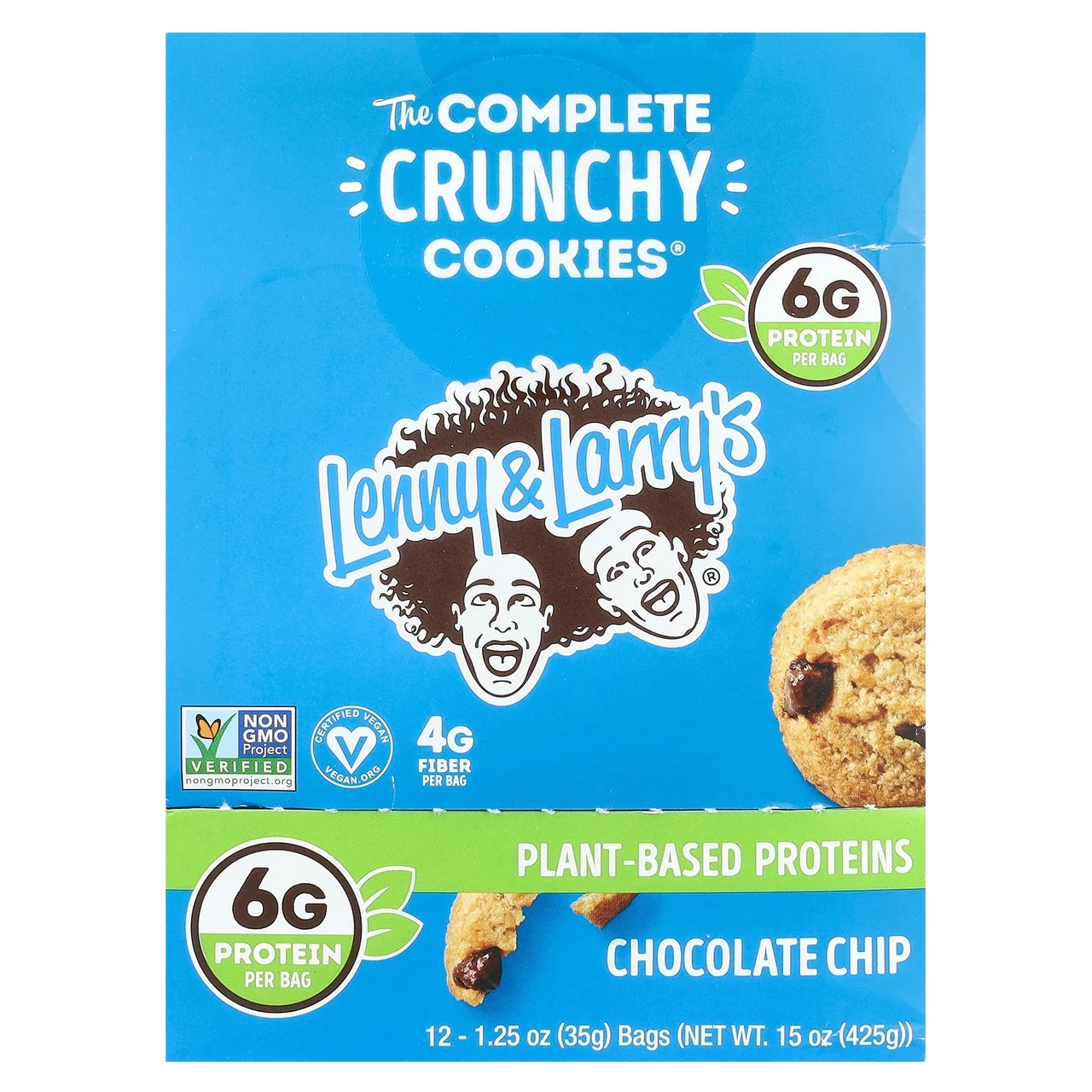 Lenny&Larry's, The Complete Crunchy Cookies®, шоколадна крихта, 12 пакетиків по 35 г (1,25 унції), Київ