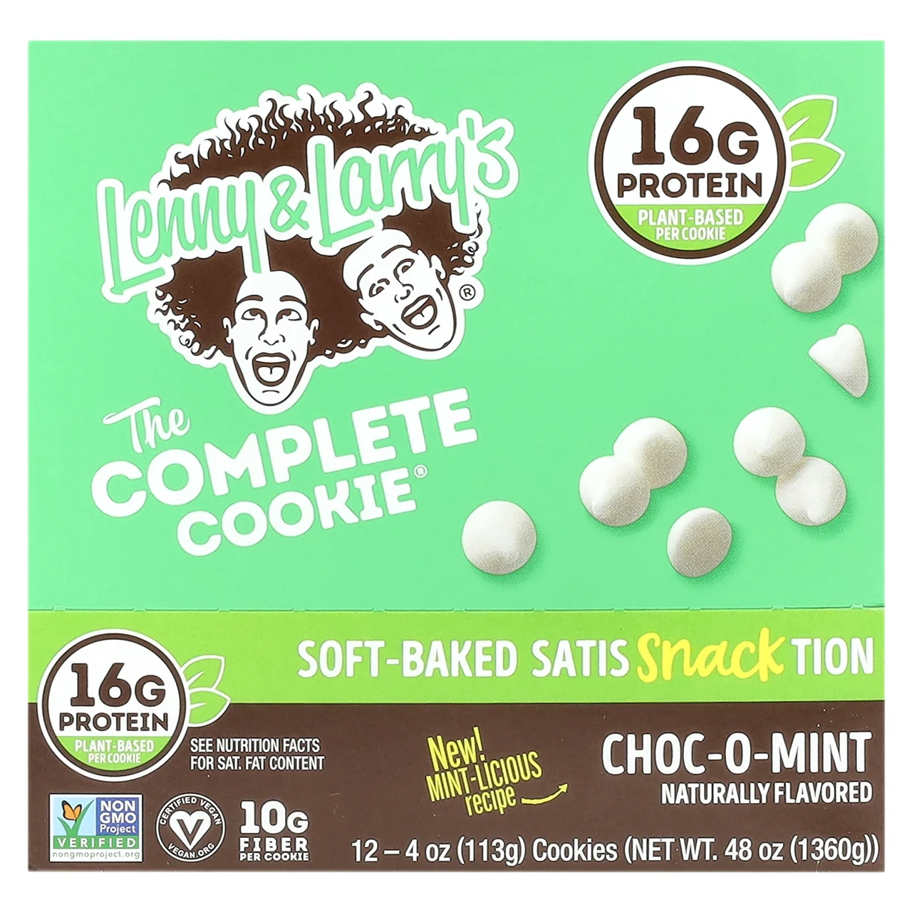 Lenny & Larry's, The Complete Cookie®, шоколад із м'ятою, 12 різновидів печива, 113 г (4 унції), Київ