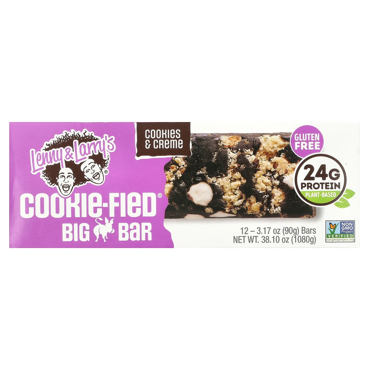 Lenny & Larry's, Cookie-Fied® Big Bar, печиво та крем, 12 батончиків, 90 г (3,17 унції), Київ
