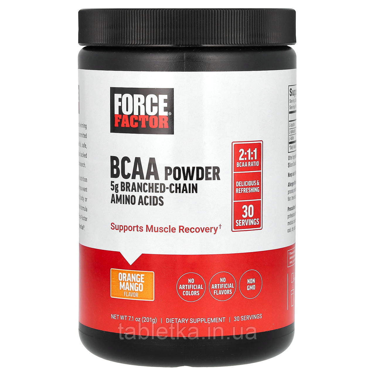 Force Factor, BCAA у порошку, зі смаком апельсина та манго, 201 г (7,1 унції)
