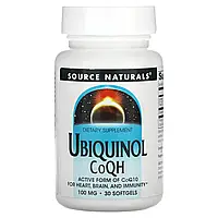 Source Naturals, Убіхінол, коензим QH, 100 мг, 30 м'яких таблеток Дніпр Дніпро