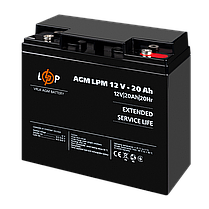 Акумулятор AGM LPM 12V-20 Ah під болт М5, фото 4