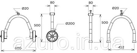 Опора для намотувального пристрою Flexinox 87197021, пересувна, фото 3