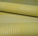 Шпалери вінілові 10.5 × 0.53 м Marburg 6615-40, салатові з геометричним візерунком, для кухні, передпокою, вітальні, фото 5