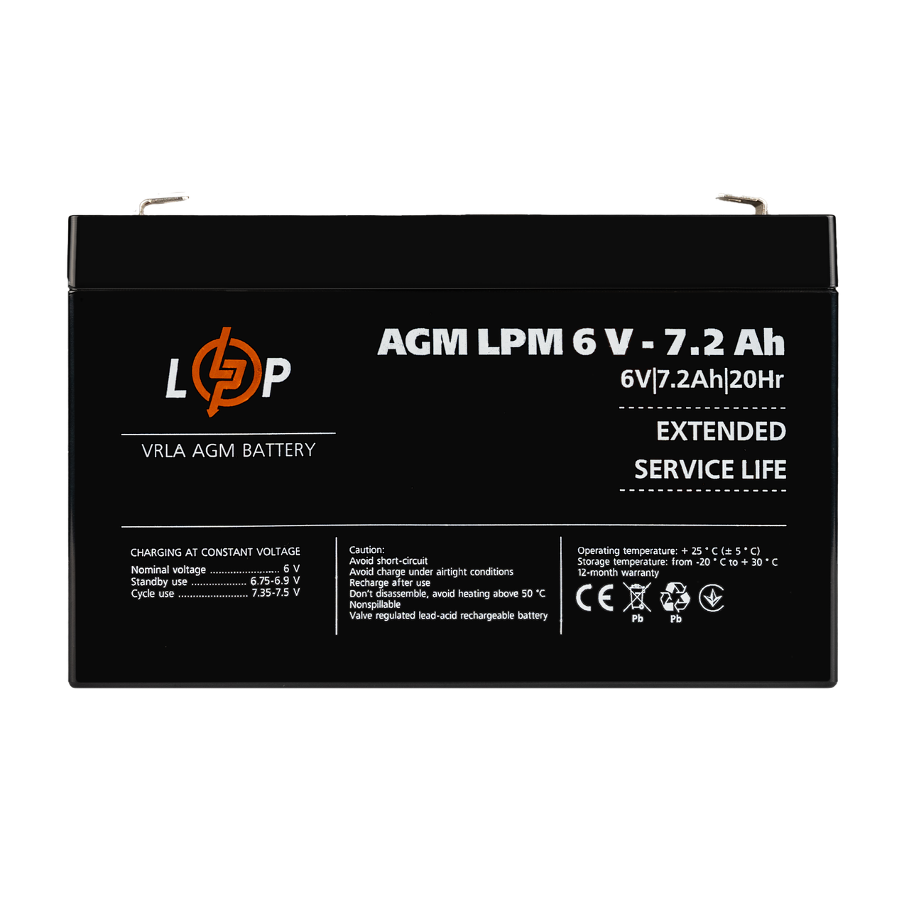 Акумулятор AGM LPM 6V - 7.2 Ah