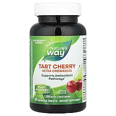 Nature's Way, Tart Cherry, Ultra Chewable, вишня, 400 мг, 90 жувальних таблеток, Київ