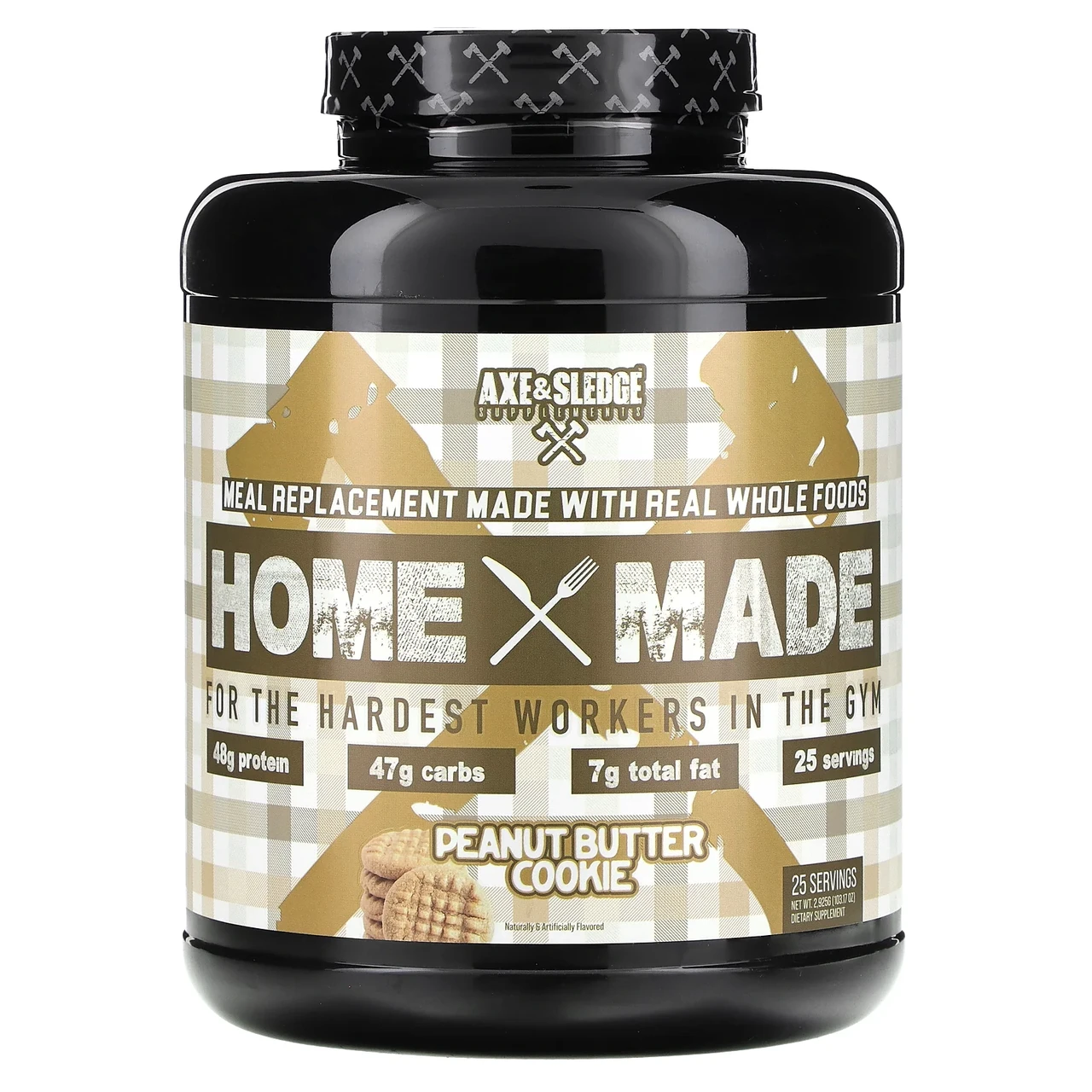 Axe&Sledge Supplements, Home Made, альтернатива прийманню їжі, печиво з арахісовою пастою, 2925 г (103,17, Київ