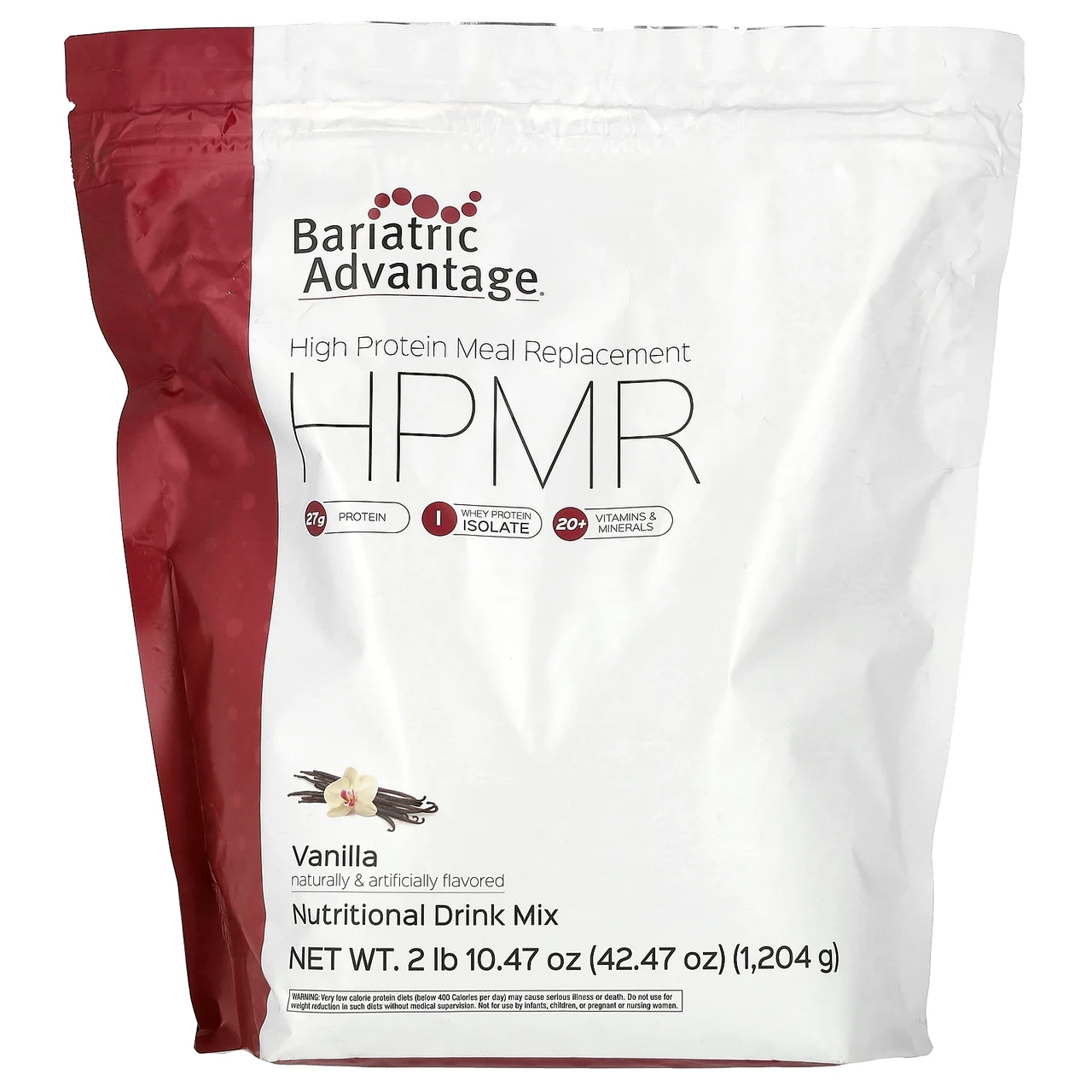 Bariatric Advantage, HPMR, замінник їжі з високим вмістом протеїну, ваніль, 1204 г (2 фунти 10,47 Київ, Київ